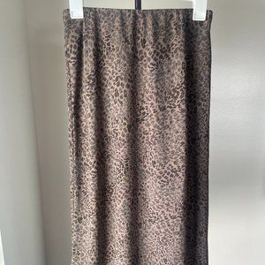 Midi animal print skirt